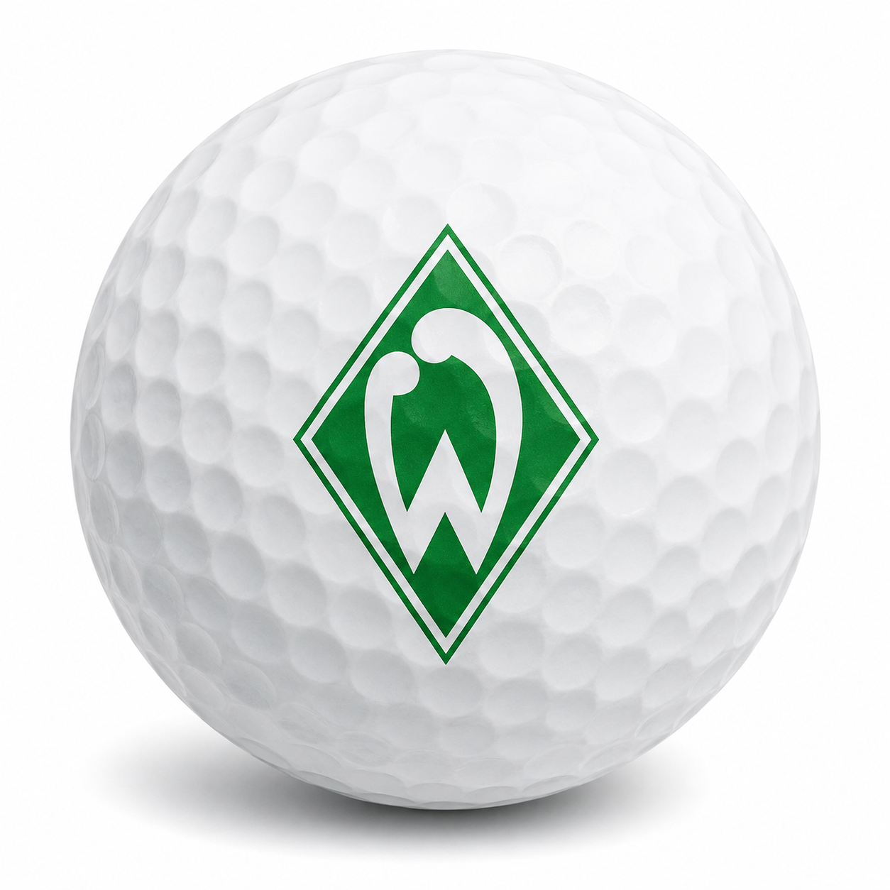 Golf ball printed with SV Werder Bremen football crest